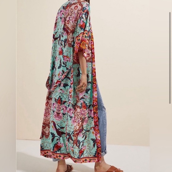 Anthropologie Riley Floral Kimono Cover-Up One Size - Picture 6 of 10